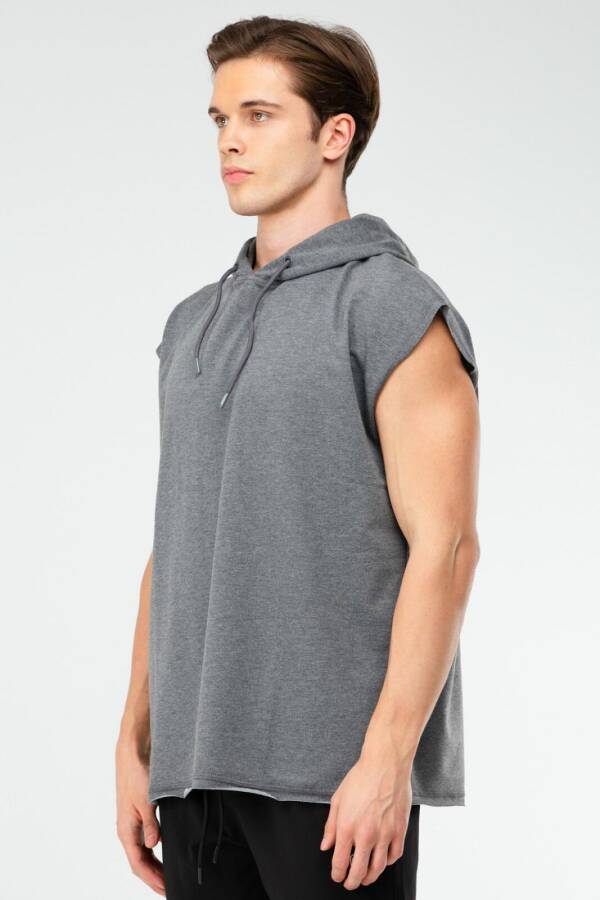 Antrasit Oversize Pamuklu Kapüşonlu Erkek Spor Atlet xf1624 - Speedlife