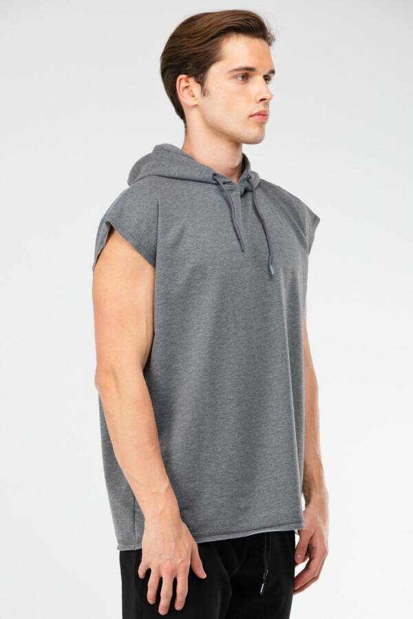 Antrasit Oversize Pamuklu Kapüşonlu Erkek Spor Atlet xf1624 - Speedlife (1)