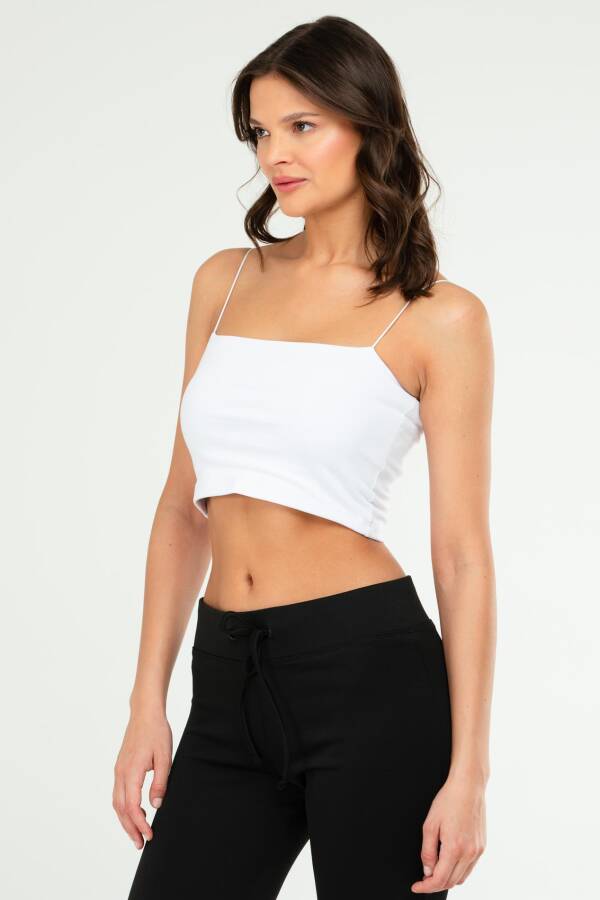 Beyaz Regular Pamuklu Açık Yaka Kadın Sporcu Sütyeni Bra sf0650 - Speedlife (1)