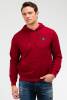 Bordo Regular Pamuklu Kanguru Cep Kapüşonlu Erkek Sweatshirt XC2236 