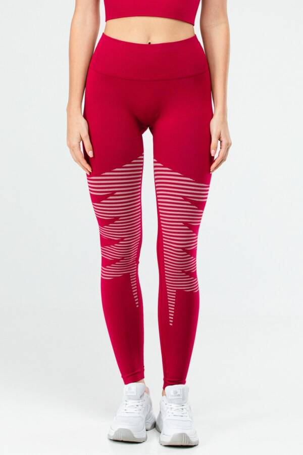 Bordo Slim Fit Toparlayıcı Seamless Kadın Tayt ssd0025 - Speedlife