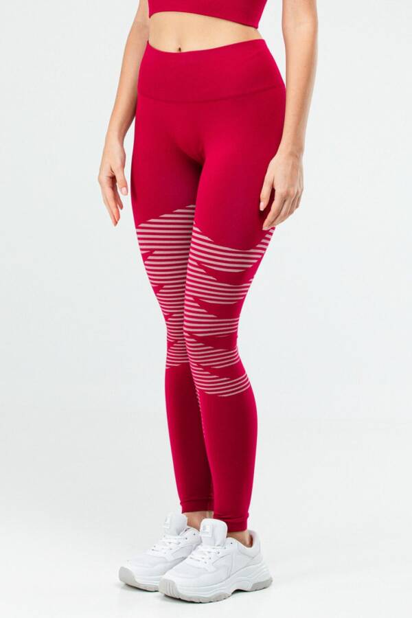 Bordo Slim Fit Toparlayıcı Seamless Kadın Tayt ssd0025 - Speedlife (1)