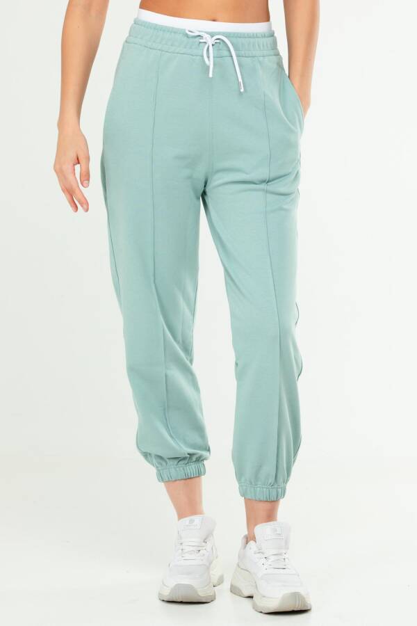 ÇAĞLA Oversize Basic Pamuklu Yüksek Bel Lastik Paça Kadın Eşofman Alt SD1000 - Speedlife