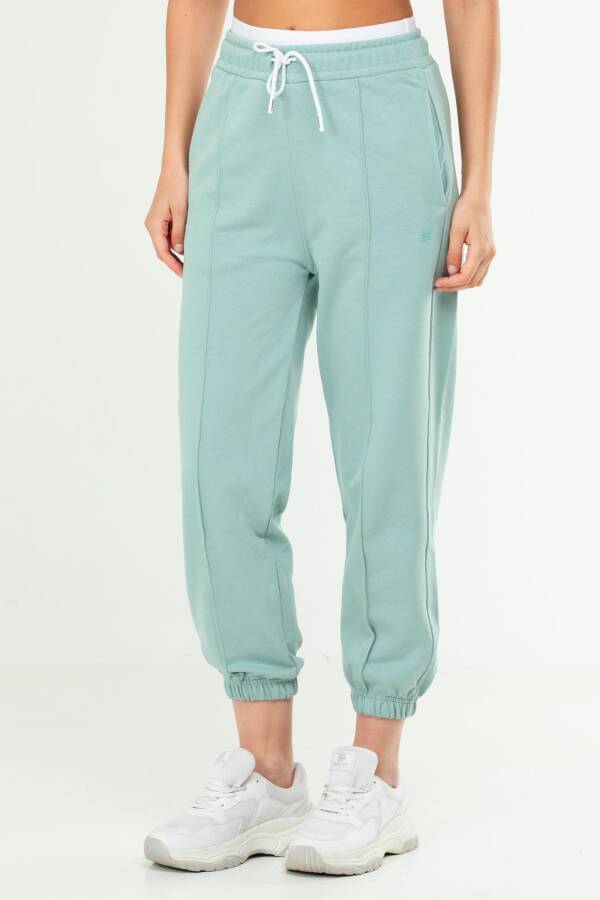 ÇAĞLA Oversize Basic Pamuklu Yüksek Bel Lastik Paça Kadın Eşofman Alt SD1000 - Speedlife (1)