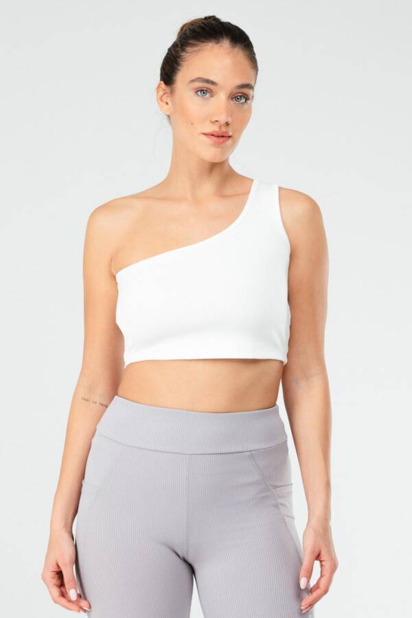 Ekru Regular Açık Yaka Kadın Sporcu Sütyeni Bra sf0641 - Speedlife