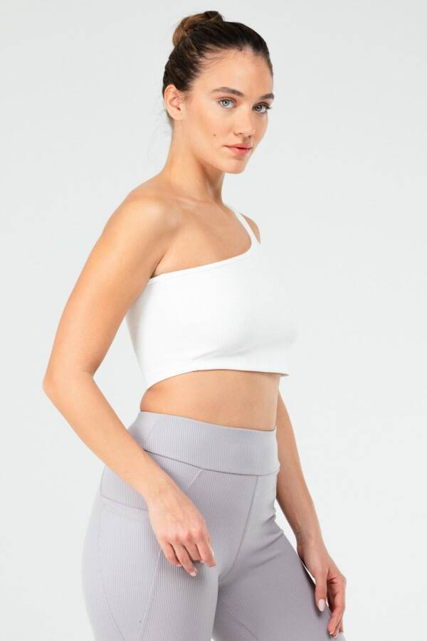 Ekru Regular Açık Yaka Kadın Sporcu Sütyeni Bra sf0641 - Speedlife (1)