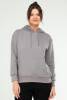Füme Oversize Basic Pamuklu Kapüşonlu Kanguru Cep Kadın Sweatshirt SC1242 