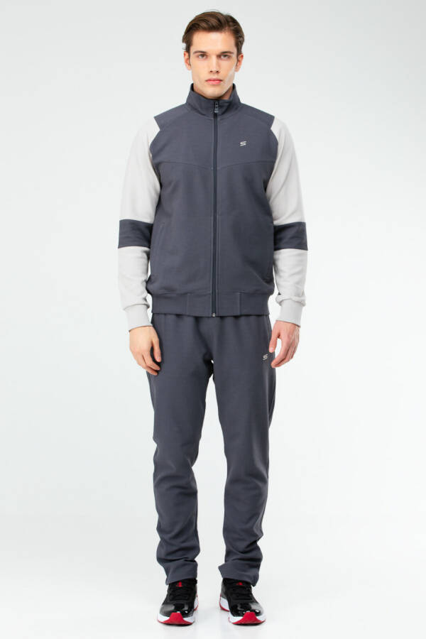 Füme Regular Dik Yaka Erkek Eşofman Takım xa1732 - Speedlife