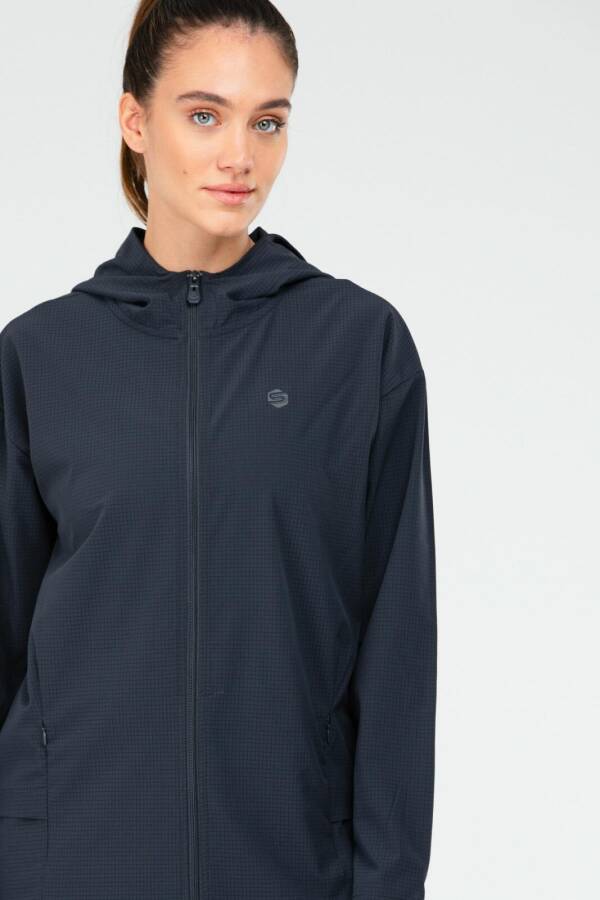 Füme Regular Fit Düz Kapüşonlu Kadın Tunik sc1109 - Speedlife