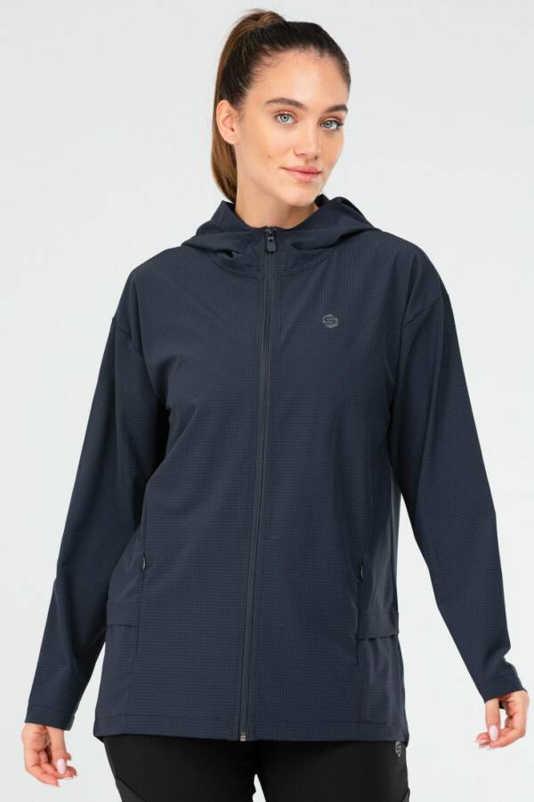 Füme Regular Fit Düz Kapüşonlu Kadın Tunik sc1109 - Speedlife (1)