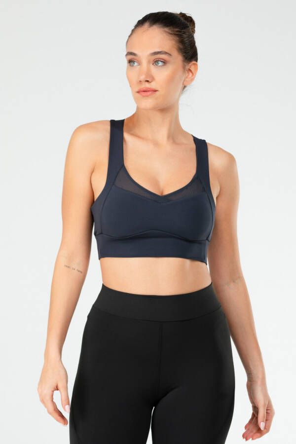 Füme Regular Micro Açık Yaka Kadın Sporcu Sütyeni Bra sf0643 - Speedlife