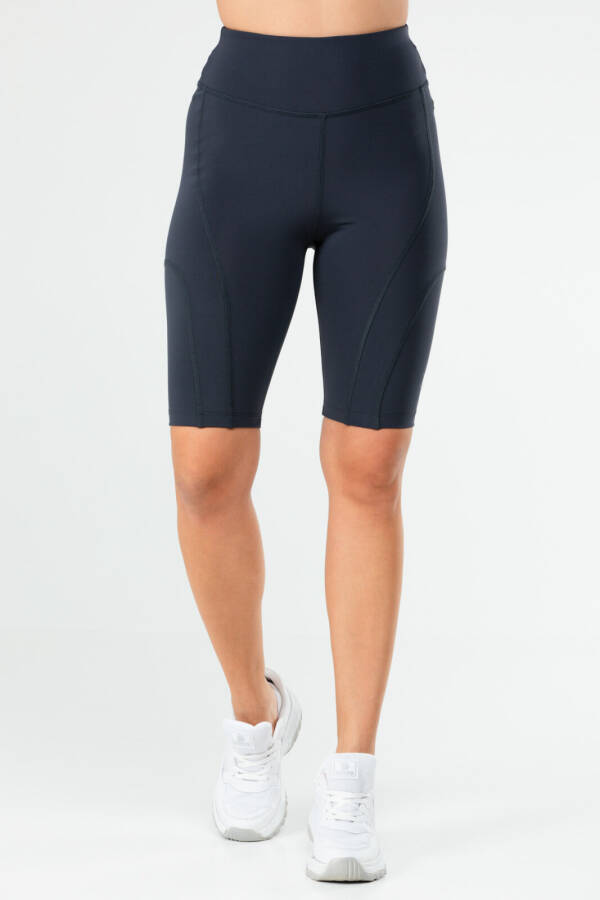 Füme Slim Fit Micro Yüksek Bel Toparlayıcı Biker Kadın Tayt st0043 - Speedlife (1)