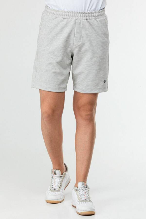 Gri Melanj Regular Pamuklu Erkek Şort xe0304 - Speedlife