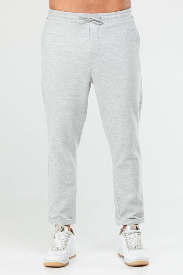 Gri Melanj Regular Pamuklu Erkek Spor Pantolon xd0415 - Speedlife