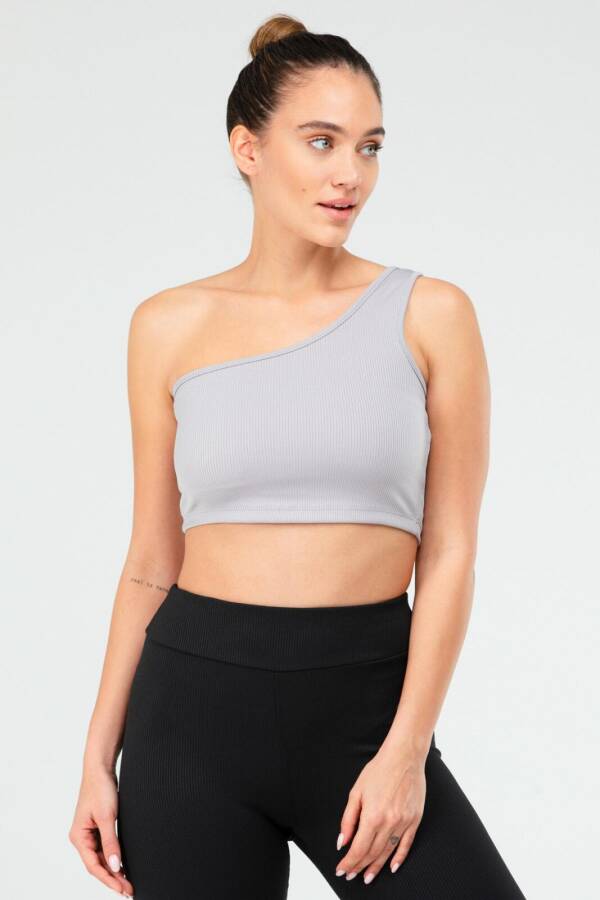 Gri Regular Açık Yaka Kadın Sporcu Sütyeni Bra sf0641 - Speedlife