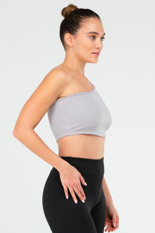 Gri Regular Açık Yaka Kadın Sporcu Sütyeni Bra sf0641 - Speedlife (1)
