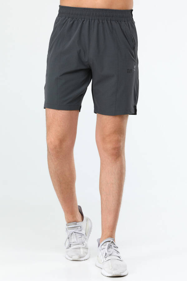 Gri Regular Düz Lycralı Erkek Kısa Şort xe0278 - Speedlife