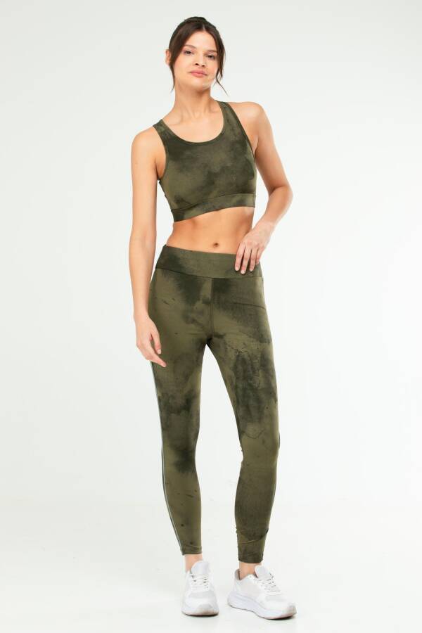 Haki Regular Açık Yaka Dar Paça Tayt Takım sb0852 - Speedlife (1)