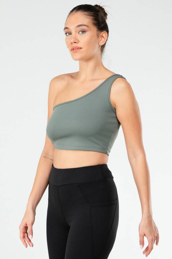 Haki Regular Açık Yaka Kadın Sporcu Sütyeni Bra sf0641 - Speedlife (1)