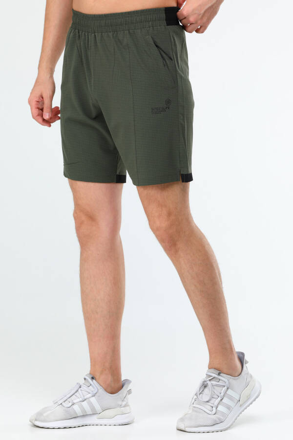 Haki Regular Düz Lycralı Erkek Kısa Şort xe0278 - Speedlife (1)