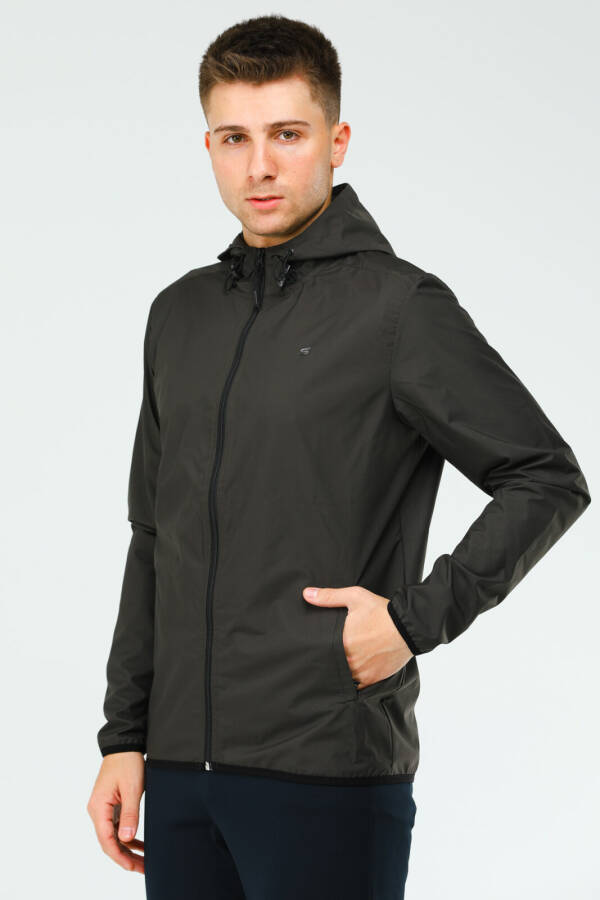 Haki Regular Kapüşonlu Erkek Yağmurluk xc2353 - Speedlife (1)