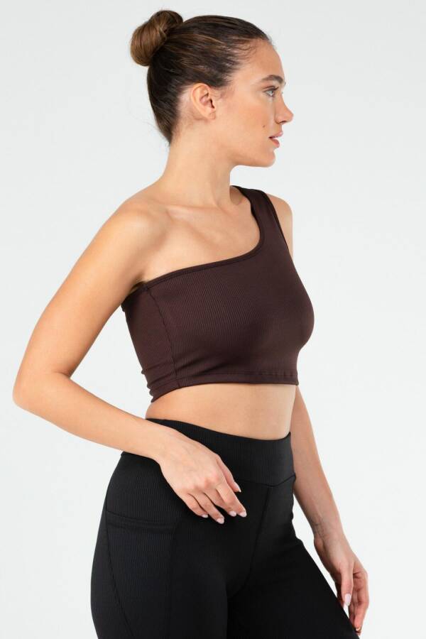 Kahverengi Regular Açık Yaka Kadın Sporcu Sütyeni Bra sf0641 - Speedlife (1)