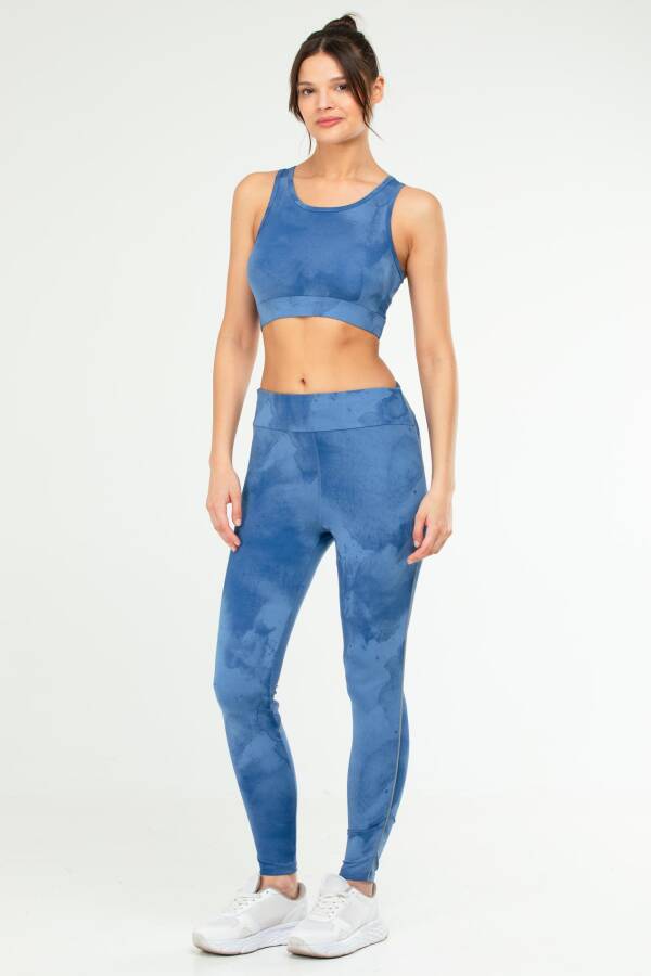 Koyu Mavi Regular Açık Yaka Dar Paça Tayt Takım sb0852 - Speedlife (1)