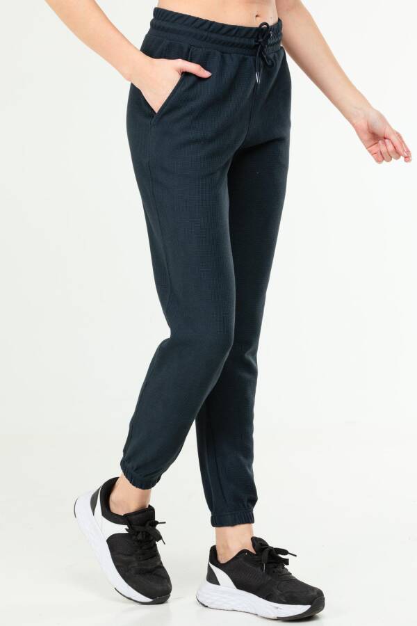 Lacivert Regular 100% Pamuklu Lastik Paça Kadın Basic Eşofman Alt sd1001 - Speedlife (1)