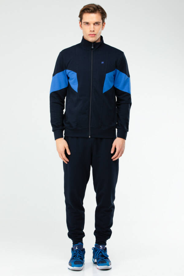 Lacivert Regular Dik Yaka Erkek Eşofman Takım xa1727 - Speedlife