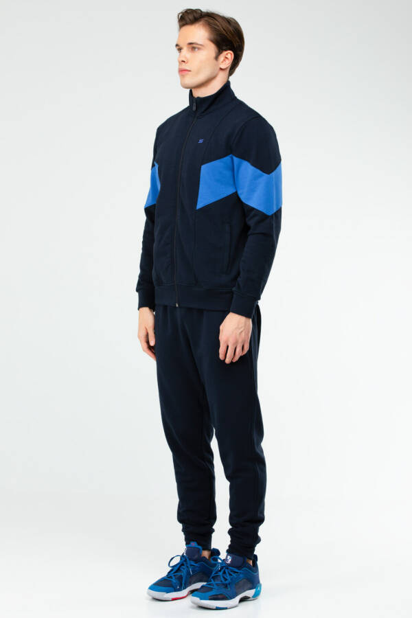 Lacivert Regular Dik Yaka Erkek Eşofman Takım xa1727 - Speedlife (1)