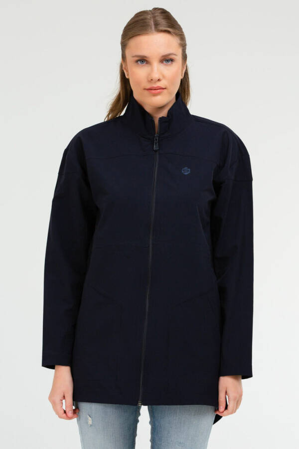 Lacivert Regular Dik Yaka Kadın Tunik sc1092 - Speedlife