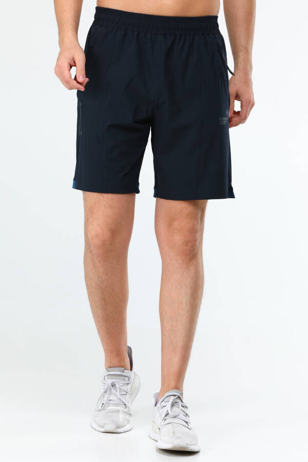 Lacivert Regular Düz Lycralı Erkek Kısa Şort xe0278 - Speedlife