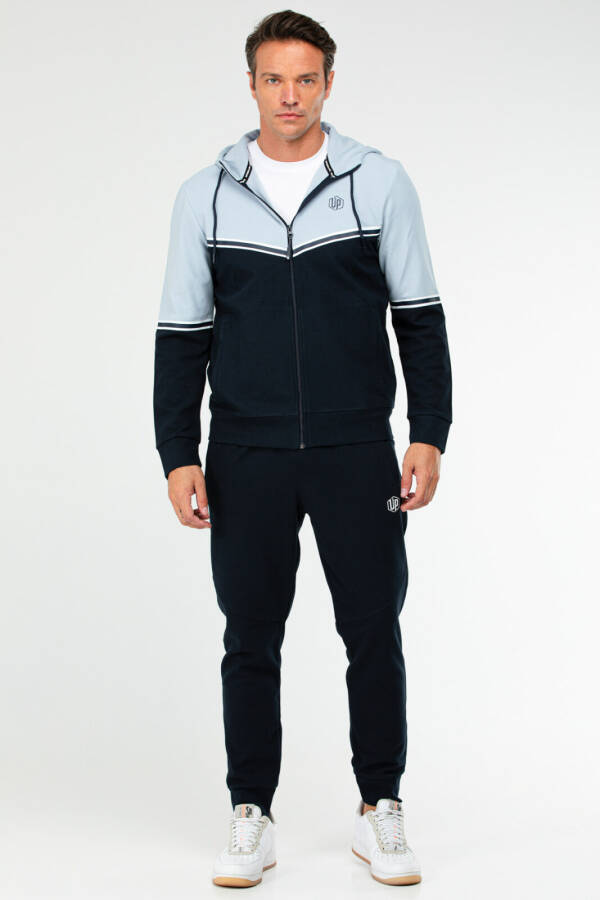 Lacivert Regular Pamuklu Kapüşonlu Erkek Eşofman Takım xa1770 - Speedlife