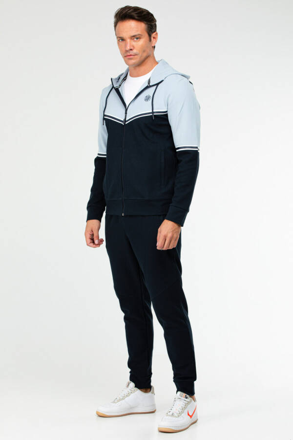 Lacivert Regular Pamuklu Kapüşonlu Erkek Eşofman Takım xa1770 - Speedlife (1)