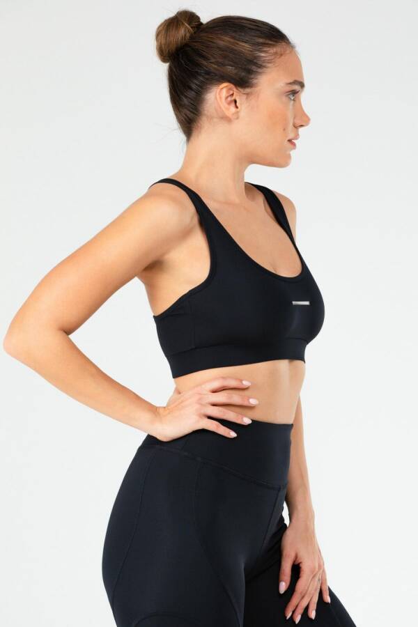 Lacivert Slim Fit Micro Açık Yaka Kadın Sporcu Sütyeni Bra sf0639 - Speedlife (1)