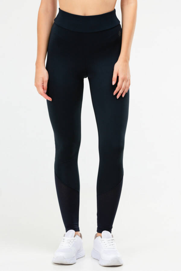 Lacivert Slim Fit Micro Yüksek Bel Toparlayıcı Kadın Tayt sd0899 - Speedlife