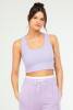 Lila Slim Fit Basic Kaşkorse Askılı Kolsuz Kadın Crop Top SC1242 