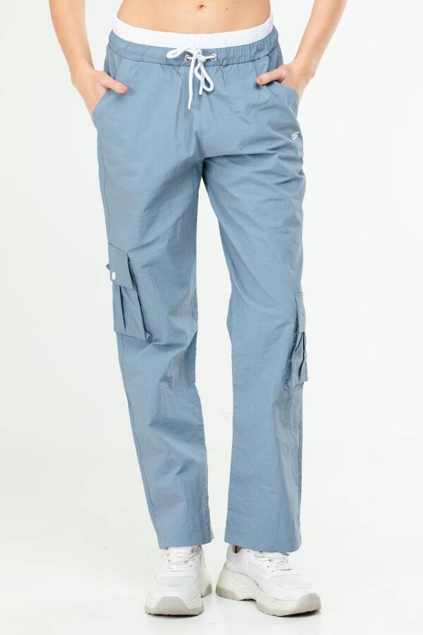 Mavi Regular Kargo Cep Yüksek Bel Düz Paça Kadın Eşofman Alt SD0942 - Speedlife