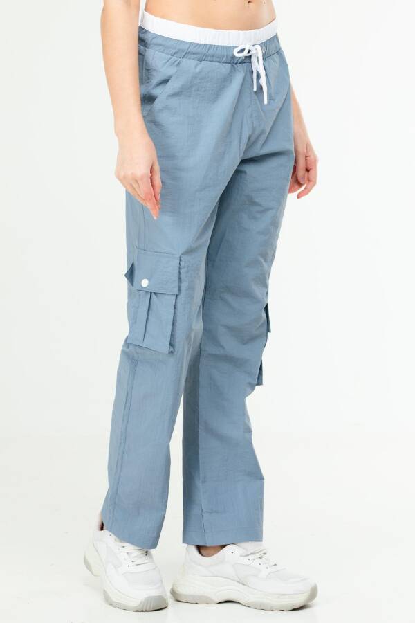 Mavi Regular Kargo Cep Yüksek Bel Düz Paça Kadın Eşofman Alt SD0942 - Speedlife (1)