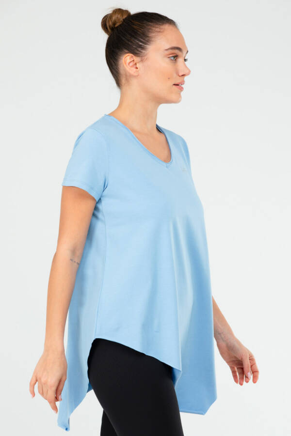 Mavi Regular Pamuklu V Yaka Kısa Kol Kadın Tişört sf0388 - Speedlife (1)