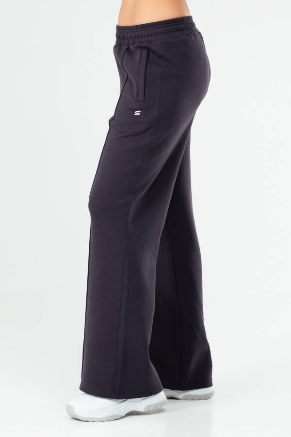 Mor Regular Pamuklu Geniş Paça Kadın Eşofman Alt sd0939 - Speedlife (1)