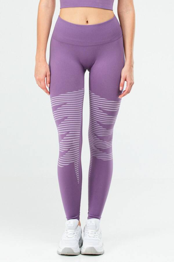 Mor Slim Fit Toparlayıcı Seamless Kadın Tayt ssd0025 - Speedlife
