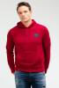 Bordo Regular Pamuklu Kanguru Cep Kapüşonlu Erkek Sweatshirt XC2237 