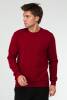 Bordo Regular Pamuklu O Yaka Basic Erkek Sweatshirt xc2381 