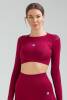 Bordo Slim Fit Bisiklet Yaka Seamless Kadın Sporcu Sütyeni Bra SSF0004 