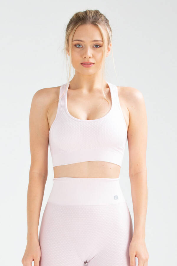 Pembe Slim Fit Açık Yaka Seamless Kadın Sporcu Sütyeni Bra ssf0005 - Speedlife