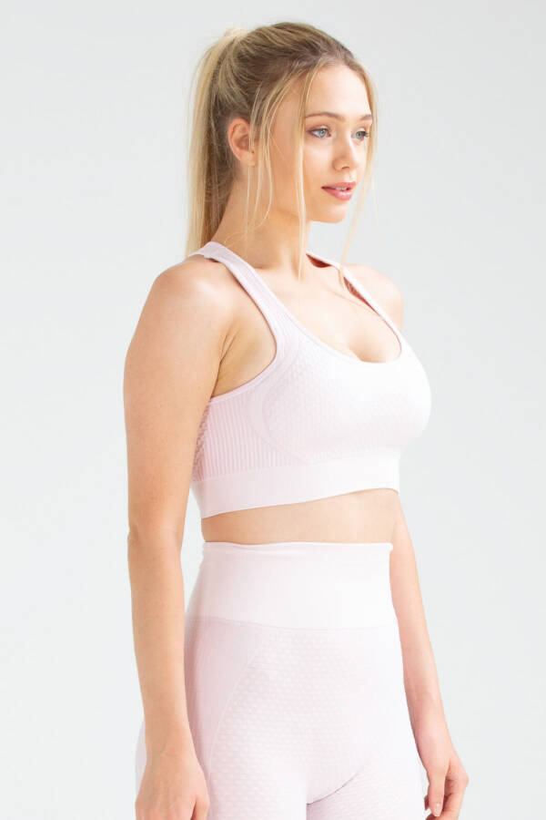 Pembe Slim Fit Açık Yaka Seamless Kadın Sporcu Sütyeni Bra ssf0005 - Speedlife (1)