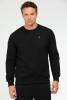 Siyah Regular Pamuklu Bisiklet Yaka Basic Erkek Sweatshirt xc2366 