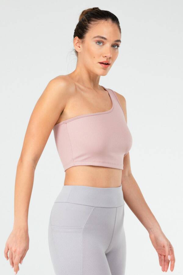 Pudra Regular Açık Yaka Kadın Sporcu Sütyeni Bra sf0641 - Speedlife (1)