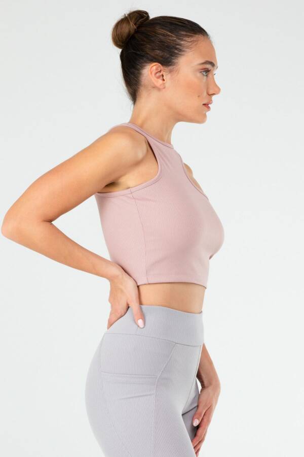 Pudra Regular Açık Yaka Kadın Sporcu Sütyeni Bra sf0642 - Speedlife (1)